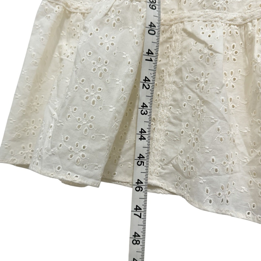 Matilda Jane Joanna Gaines Sweet Dress Eyelet Prairie Ruffles Midi Cream Boho M - Picture 10 of 11